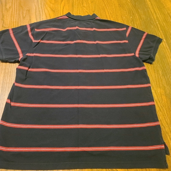 Mens XL St John’s Bay Black with Red striped short sleeve Polo shirt - Picture 5 of 5